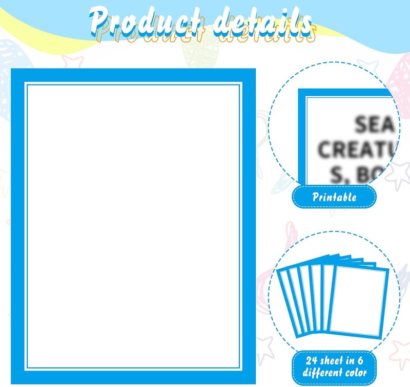 PerKoop 36 Sheets Science Fair Board Poster Boards Supplies 24 Self Adhesive Presentation Subtitles 4 Science Fair Project Titles 8 Personalized Letter Sticker for Classroom(Blue) - Image 3